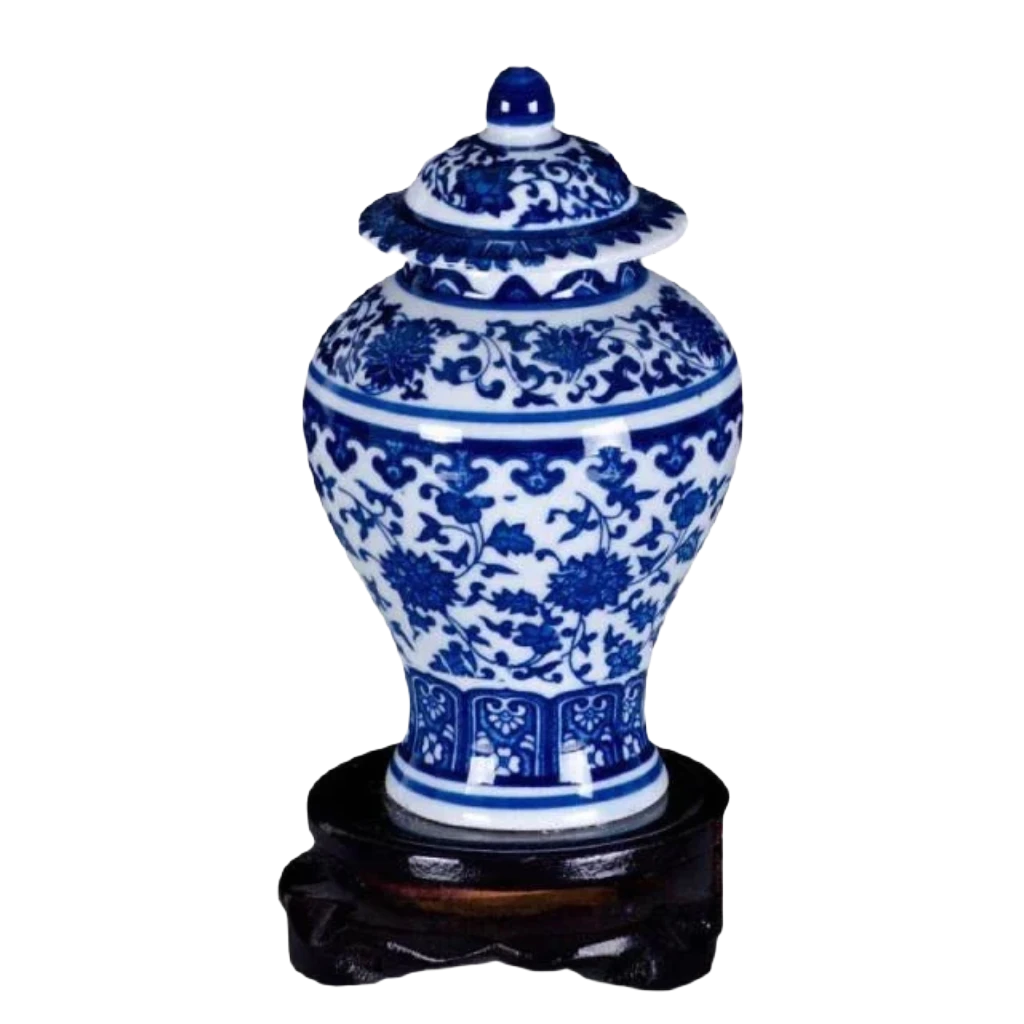 Vaso de Porcelana Ambiencci - Estilo Chinês Antigo