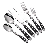 a set of five forks, spoons, and knives