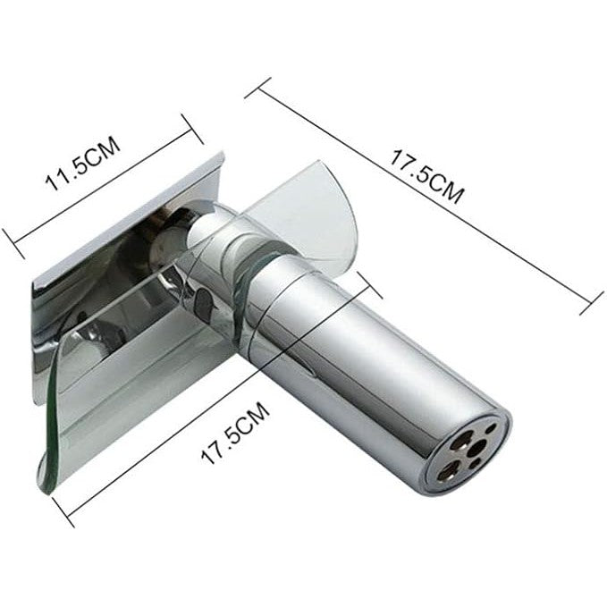 Torneira Monocomando Cascata Ambiencci AquaFlora em Vidro e Metal