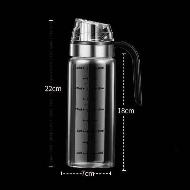 a water bottle with a handle and a measuring scale