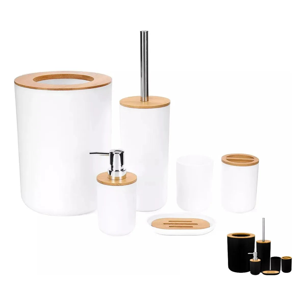 Kit Banheiro Ambiencci Elegance com Toque de Bambu