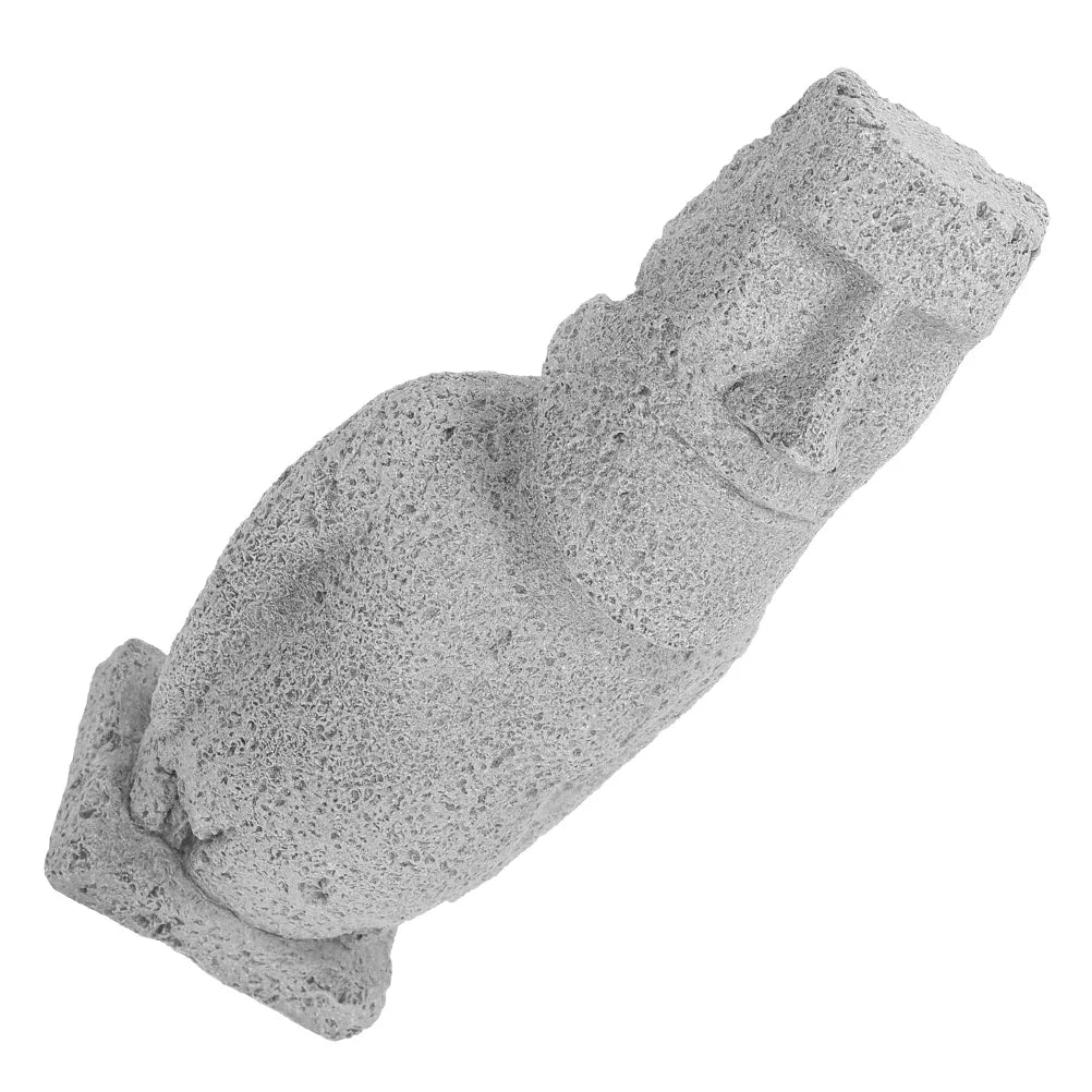 Moai estátua ornamentos pequeno aquário decoração para tanque de peixes figura artificial arenito mini subaquático