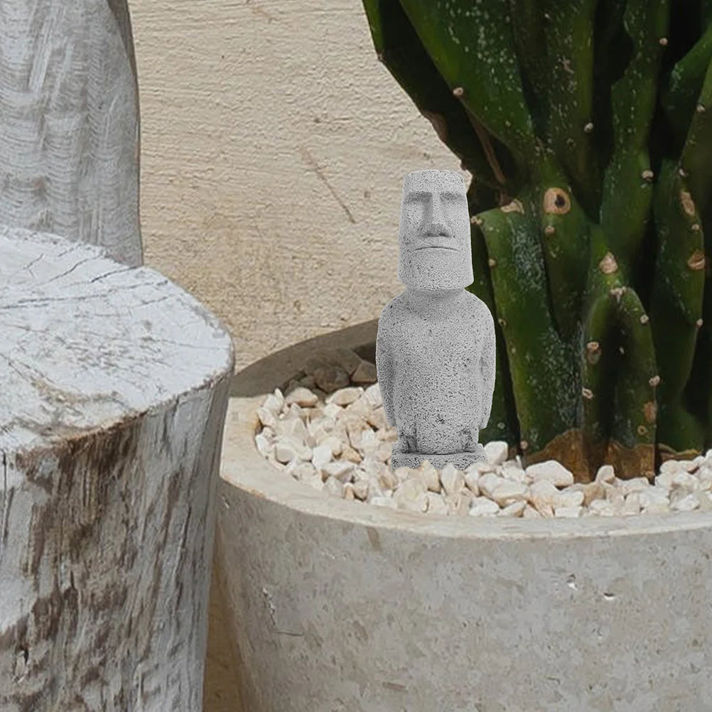 12 cm - Moai Ambiencci Em Pedra Sabão - Ambiencci Sculpture ART