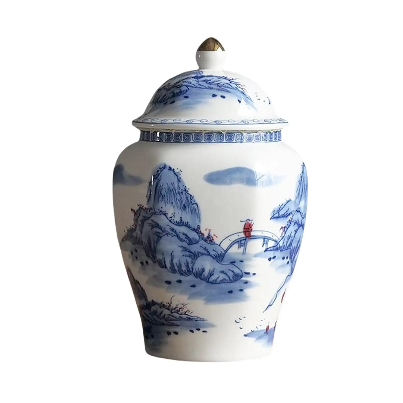 Jarra De Chá De Cerâmica Com Tampa Porcelana Branca Azul Vaso De Luxo Leve Para Sala De Jantar Peça Central De Casamento Decoração De Mesa Decoração De Casa