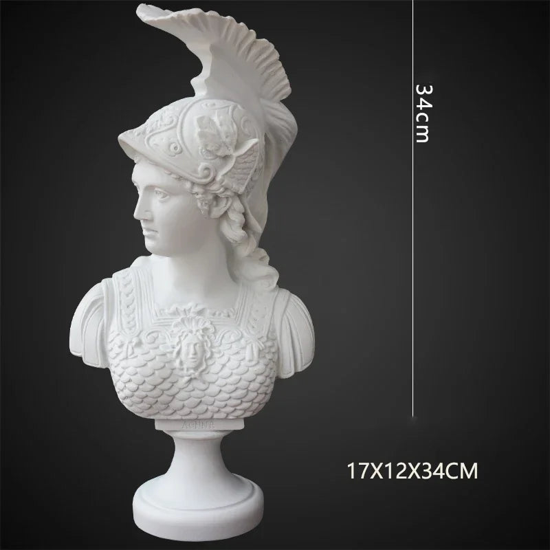 Athena Deusa Romana da Sabedoria, Bonded Mármore Figura Escultura Design, Toscano Mineral, Resina Busto Artesanato, Decoração para casa