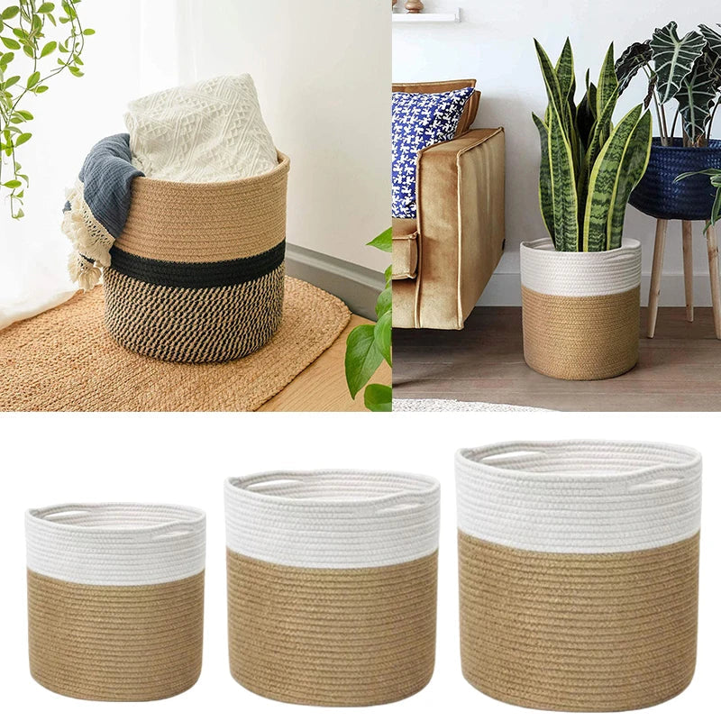 a collage of three different types of baskets