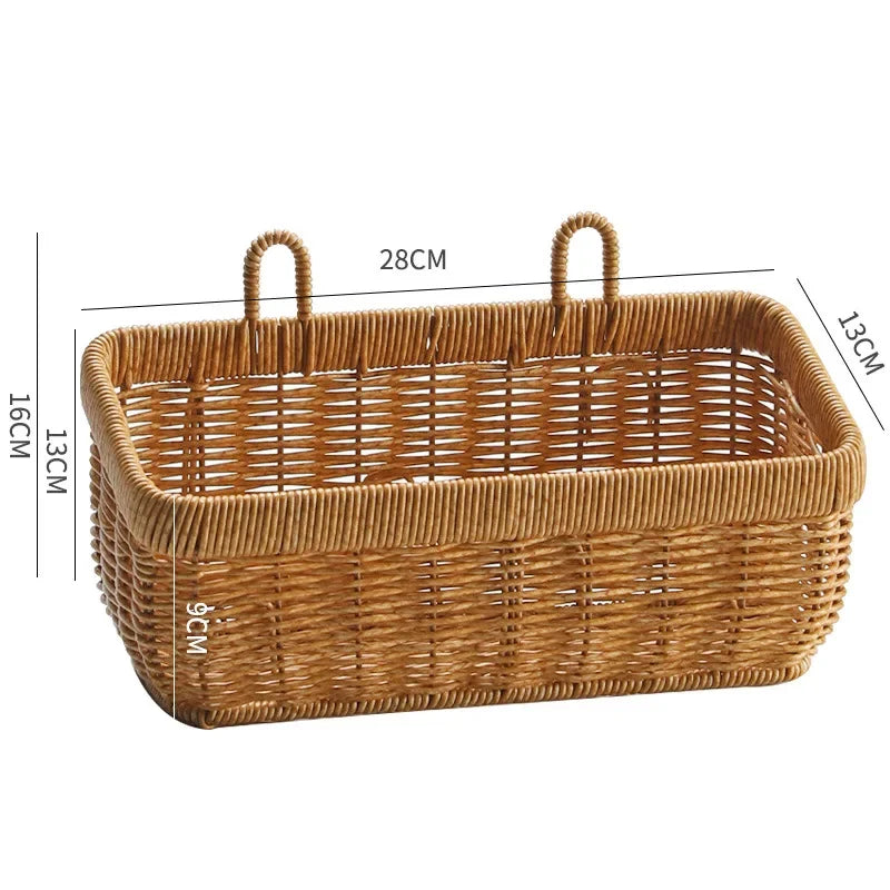 a large wicker basket with handles and handles