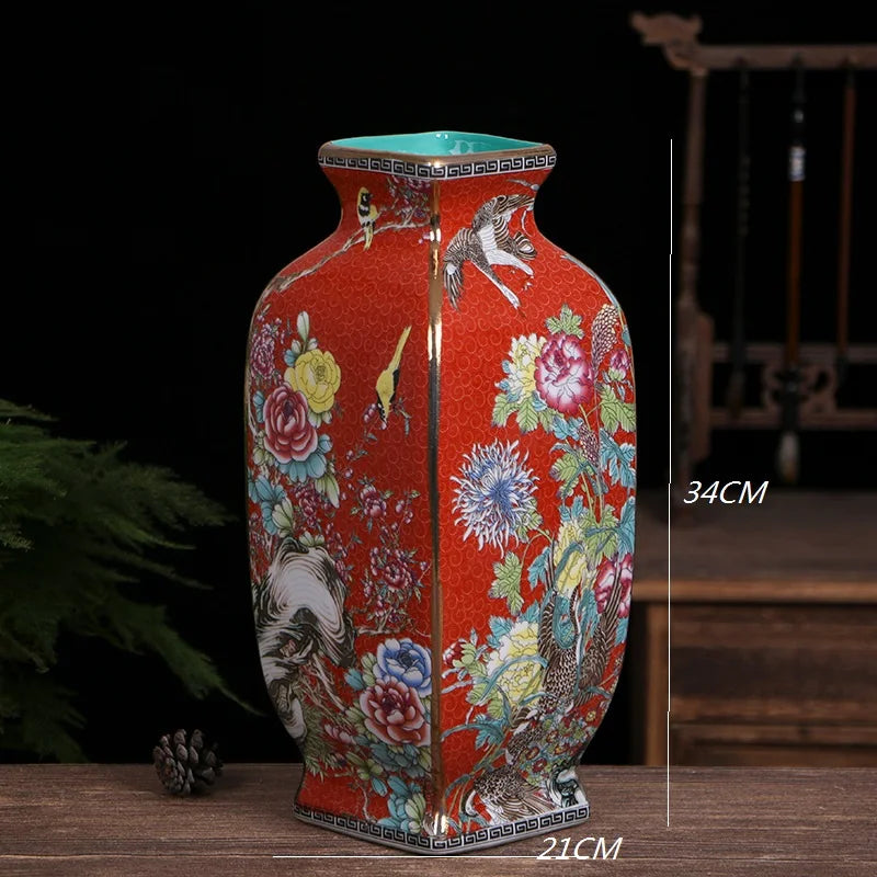 34 cm - Vaso Baboglian Floral Clássico - Ambiencci Shadow