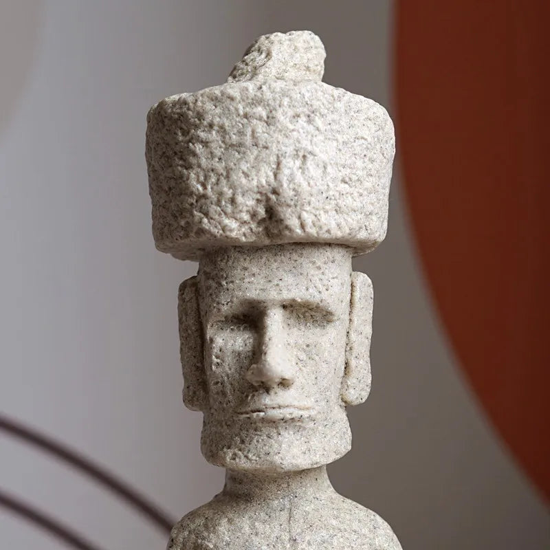 28cm  - Ambiencci Moai Pukao - Ambiencci Sculpture