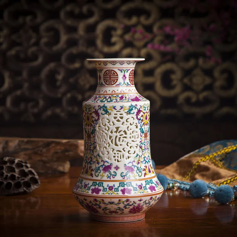 Cerâmica oco antigo vaso de vinho gabinete sala estar casa artesanato decorações chinês antigo e curio prateleiras decoração