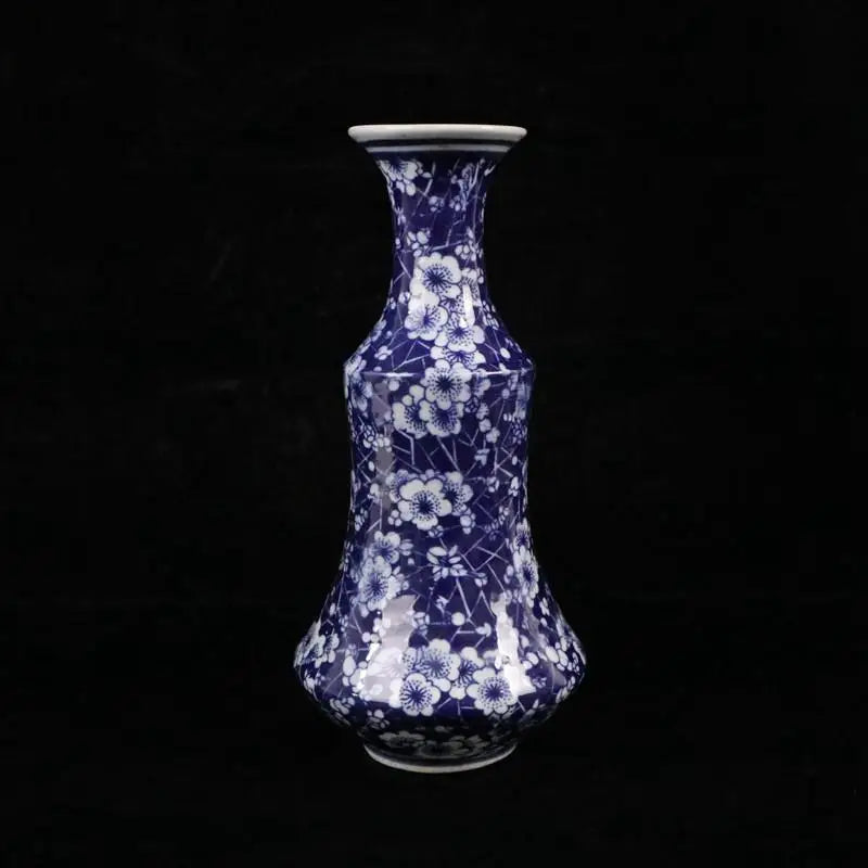 Jingdezhen-vaso cerâmico chinês para decoração de casa, vaso de porcelana azul e branco, vaso flor para sala de estar