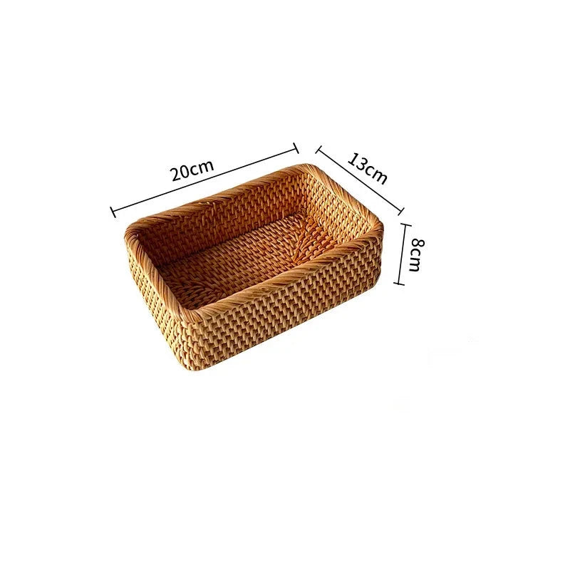 30 cm - Cesta de Vime Ambiencci em Rattan Quartz