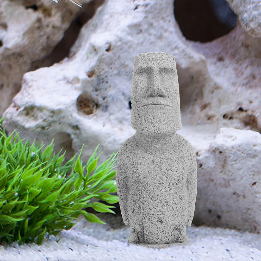 12 cm - Moai Ambiencci Em Pedra Sabão - Ambiencci Sculpture ART