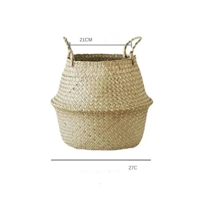 Cesta De Armazenamento De Vime Cestas De Flores, cesta Decorativa De Lavanderia, vaso De Flores De Rattan, plantadores De Jardim, organizador doméstico