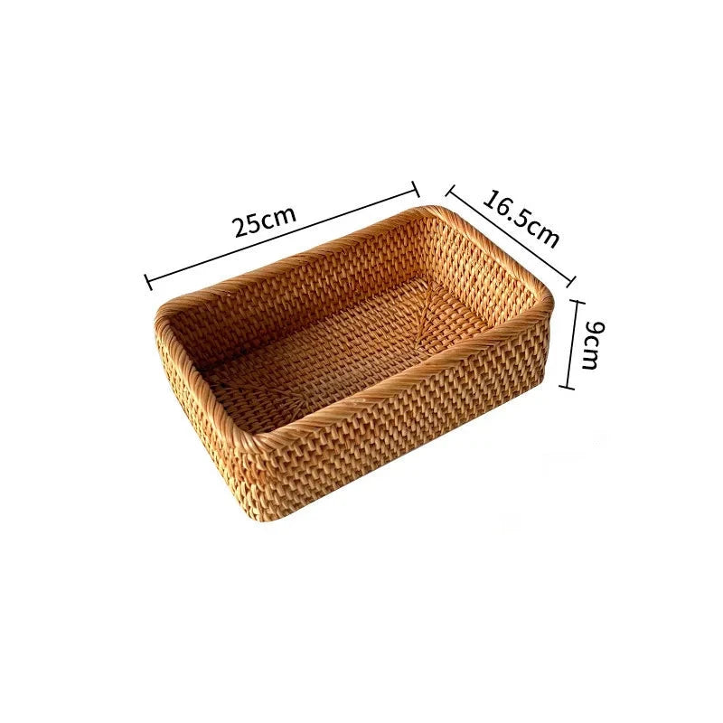 30 cm - Cesta de Vime Ambiencci em Rattan Quartz