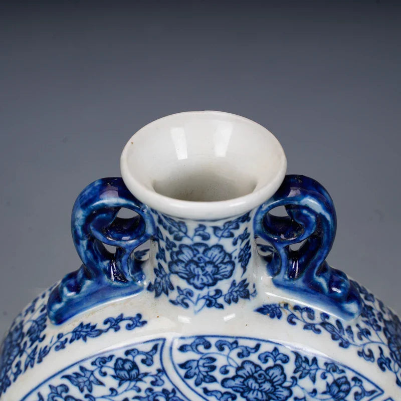 19.5cm - Antigo Vaso Qing Qianlong - Ambiencci Acient Classic