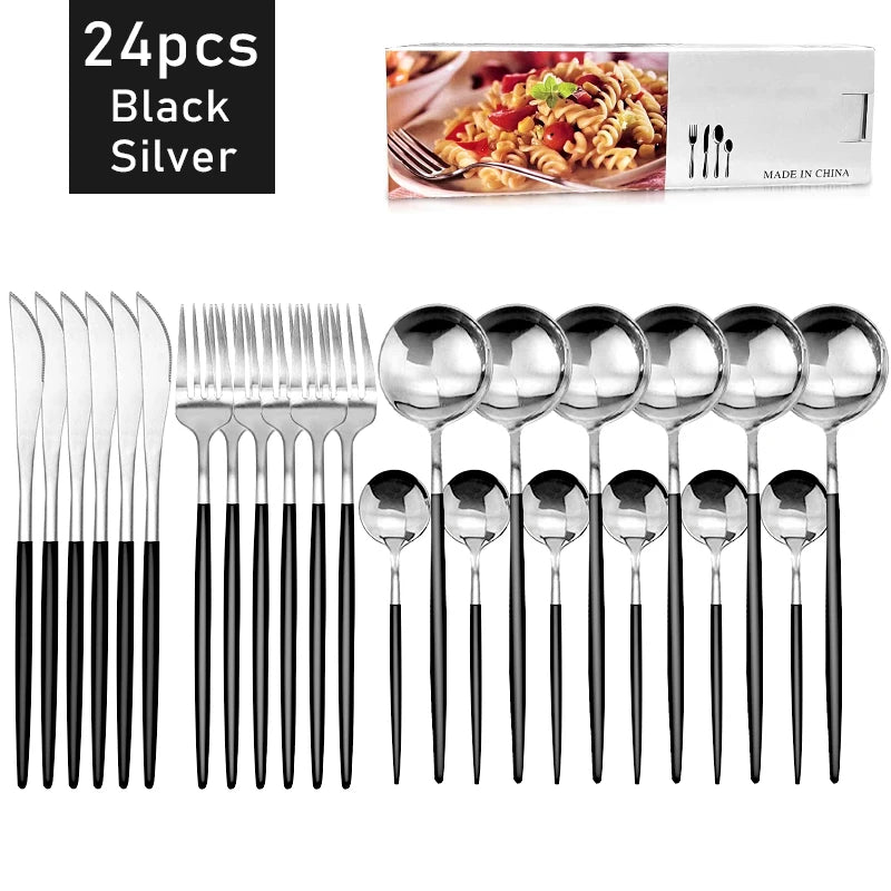 24 Peças - Ambiencci de Aço Inox Set - Ambiencci