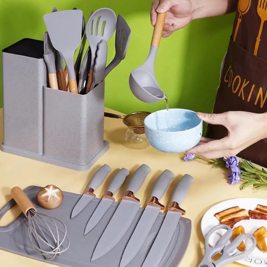 19 Peças - Utensílios Salvollra Ambiencci (19 peças incluídas)