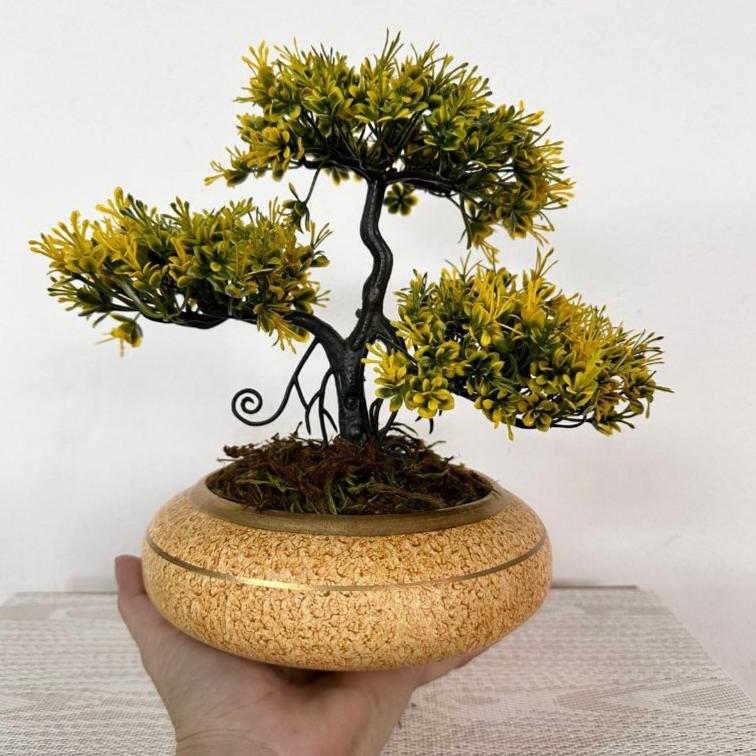 20cm  - Bonsai Artificial Plant in Decorative Ceramic Vase - Ambiencci