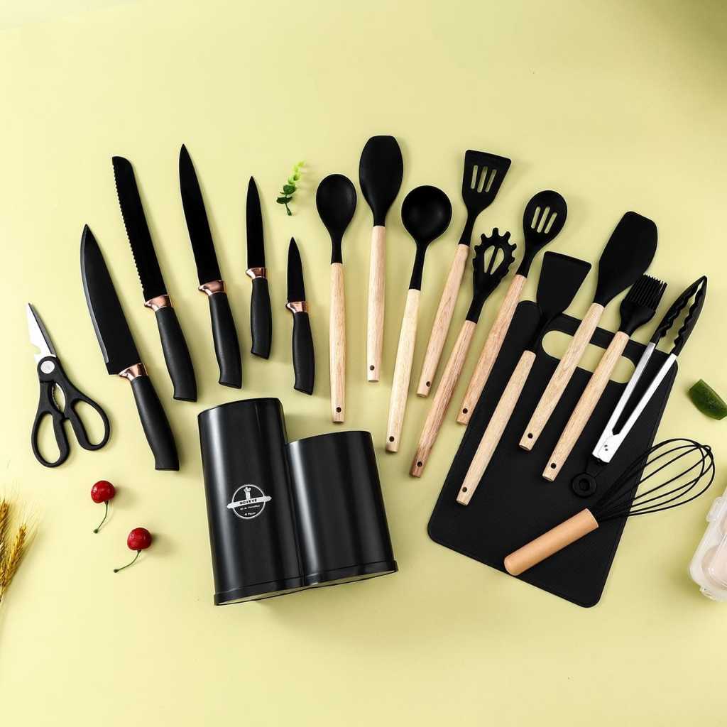 19 Peças - Kit de Utensílios de Cozinha Ambiencci - Silicone Luxo