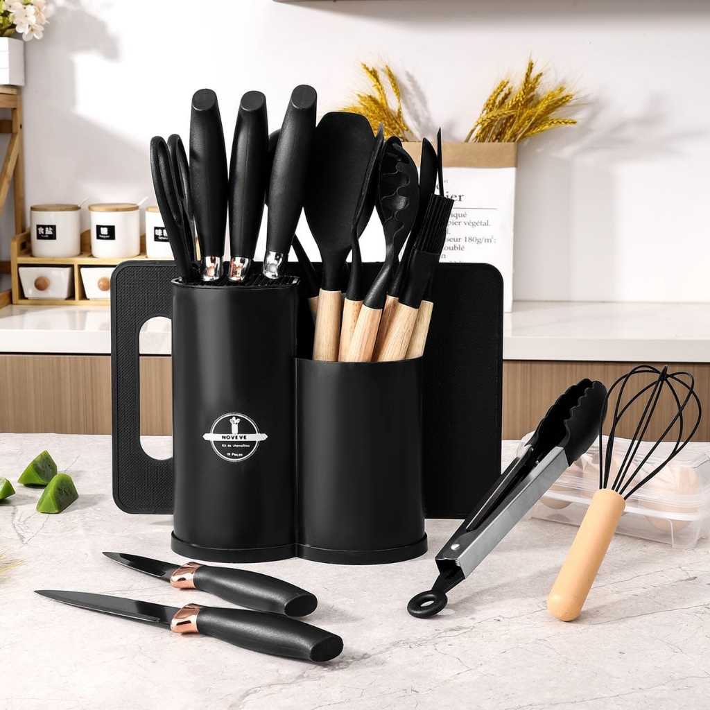 19 Peças - Kit de Utensílios de Cozinha Ambiencci - Silicone Luxo