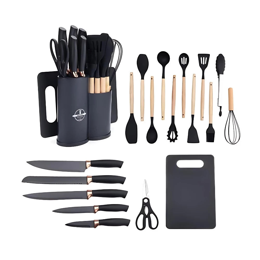 19 Peças - Kit de Utensílios de Cozinha Ambiencci - Silicone Luxo