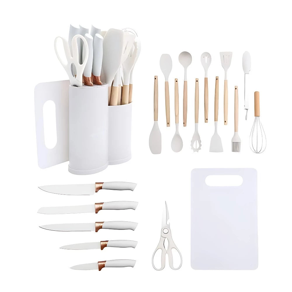 19 Peças - Kit de Utensílios de Cozinha Ambiencci - Silicone Luxo