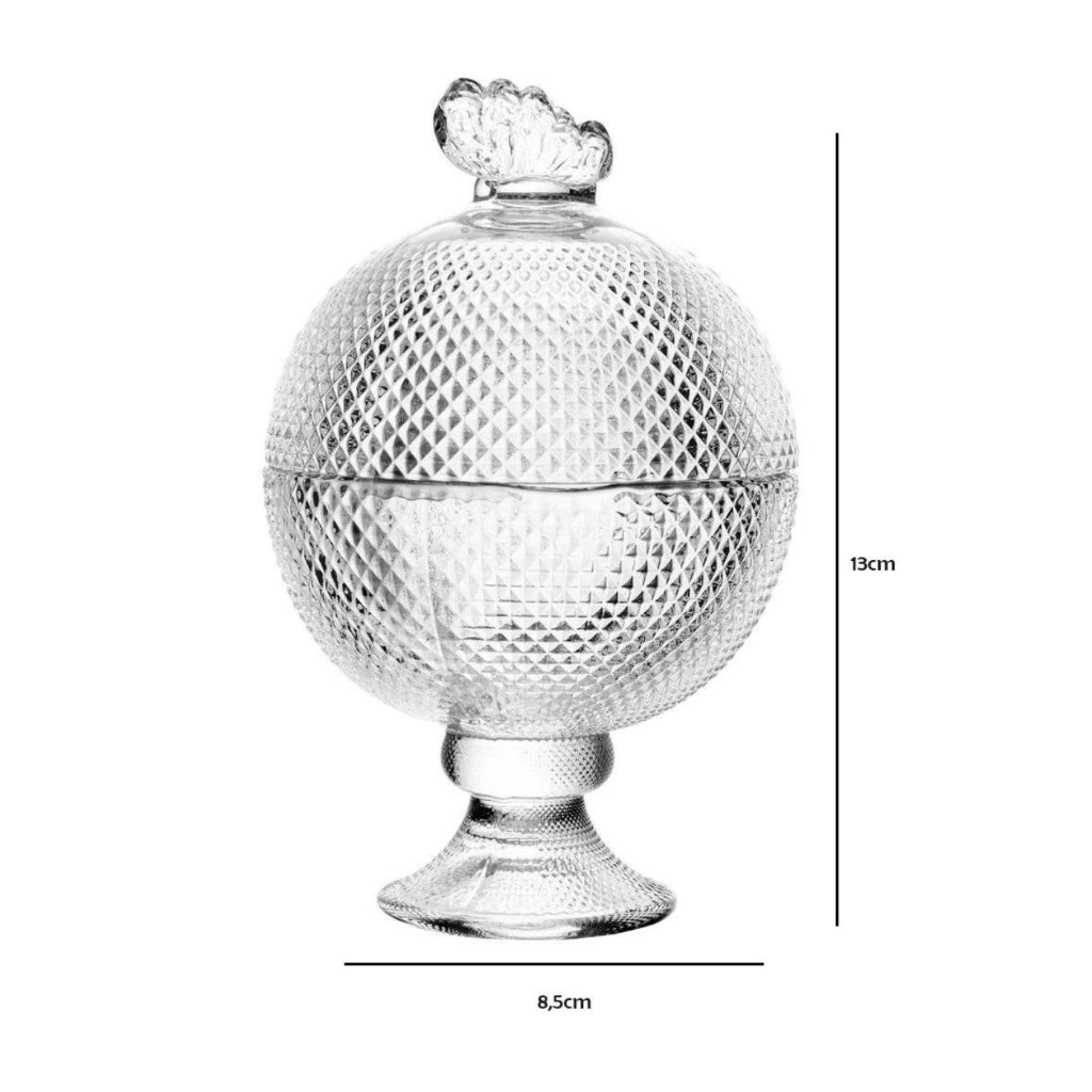 Potiche de Cristal Butterfly Ambiencci