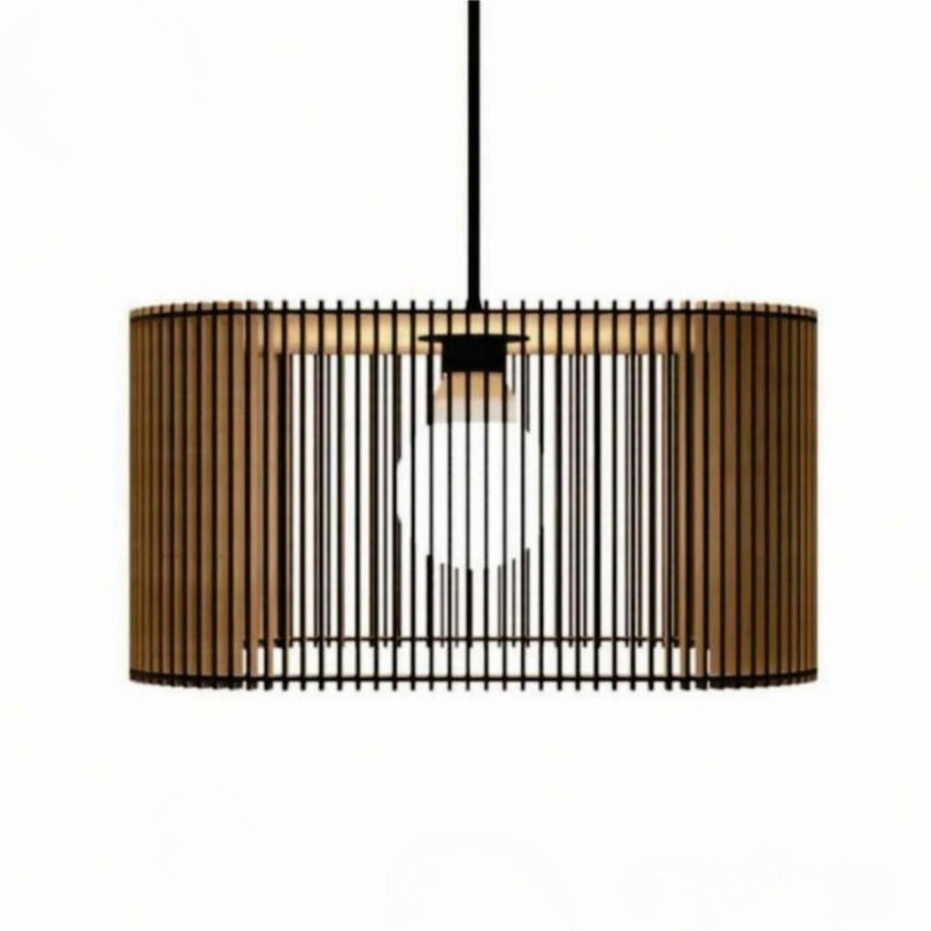 35 cm - Lustre Ambiencci Quadrado em MDF para Sala