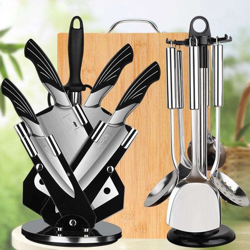 Conjunto de Facas de Cozinha Ambiencci 14 Peças com Suporte e Acessórios