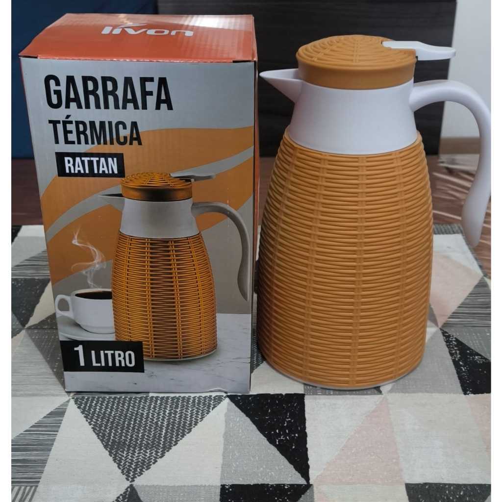 Garrafa Térmica Ambiencci Rattan 1000 ml