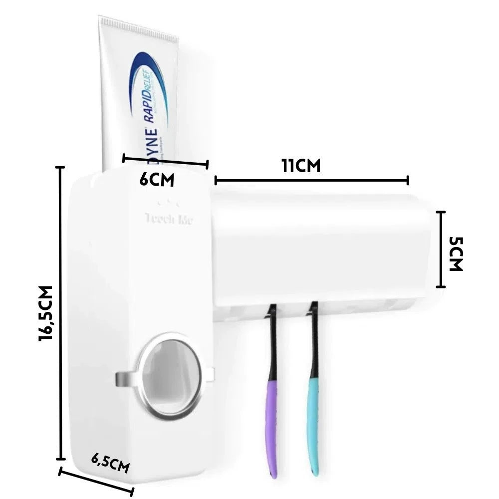 Dispenser Automático de Pasta de Dente Ambiencci com Suporte para Escovas