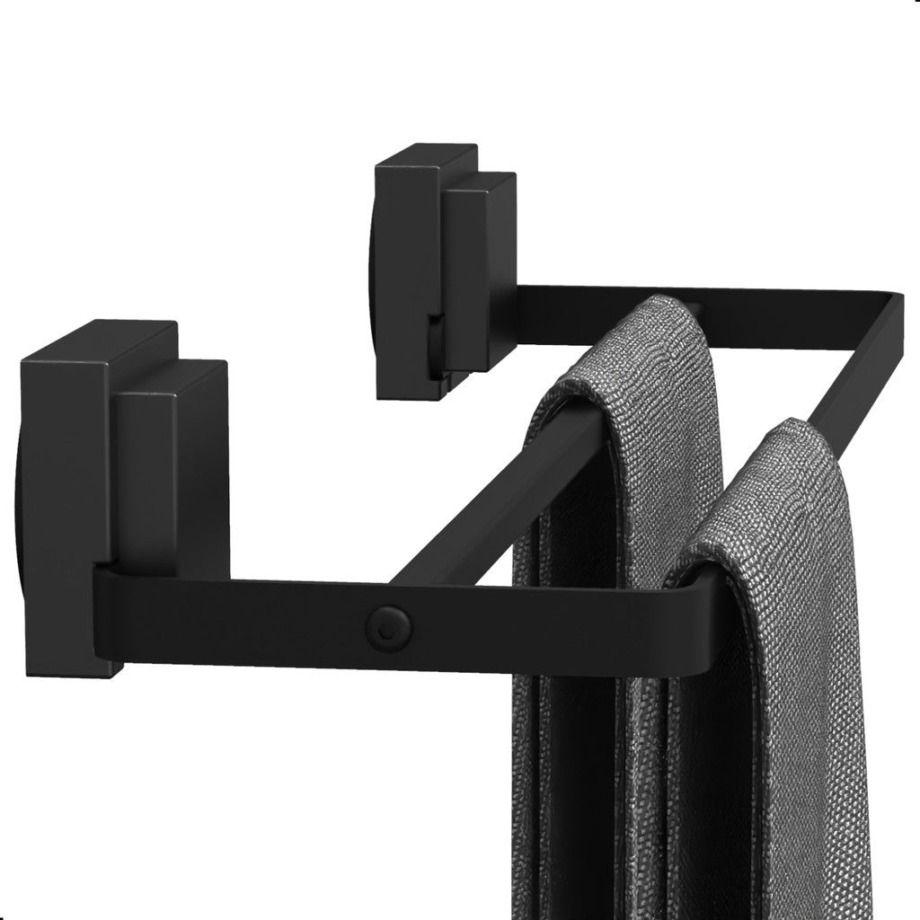 44cm - Porta Toalha Ambiencci Duplo Preto