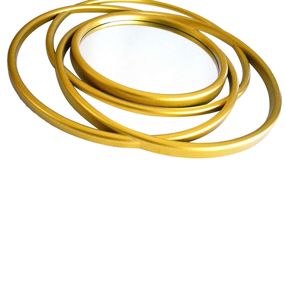 Espelho Decorativo Ambiencci Espiral Dourado 49 cm