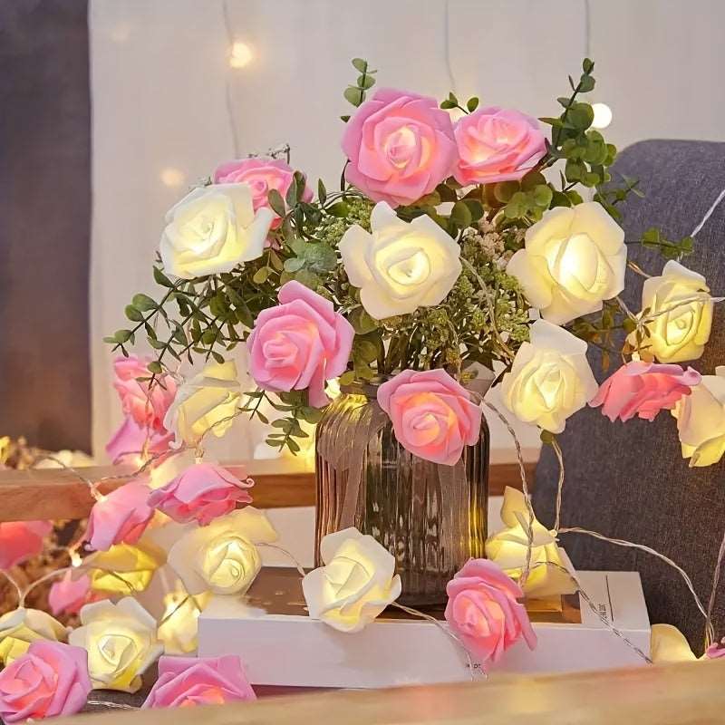 Ambiencci LED Corda de Luz Rosa para Decoração